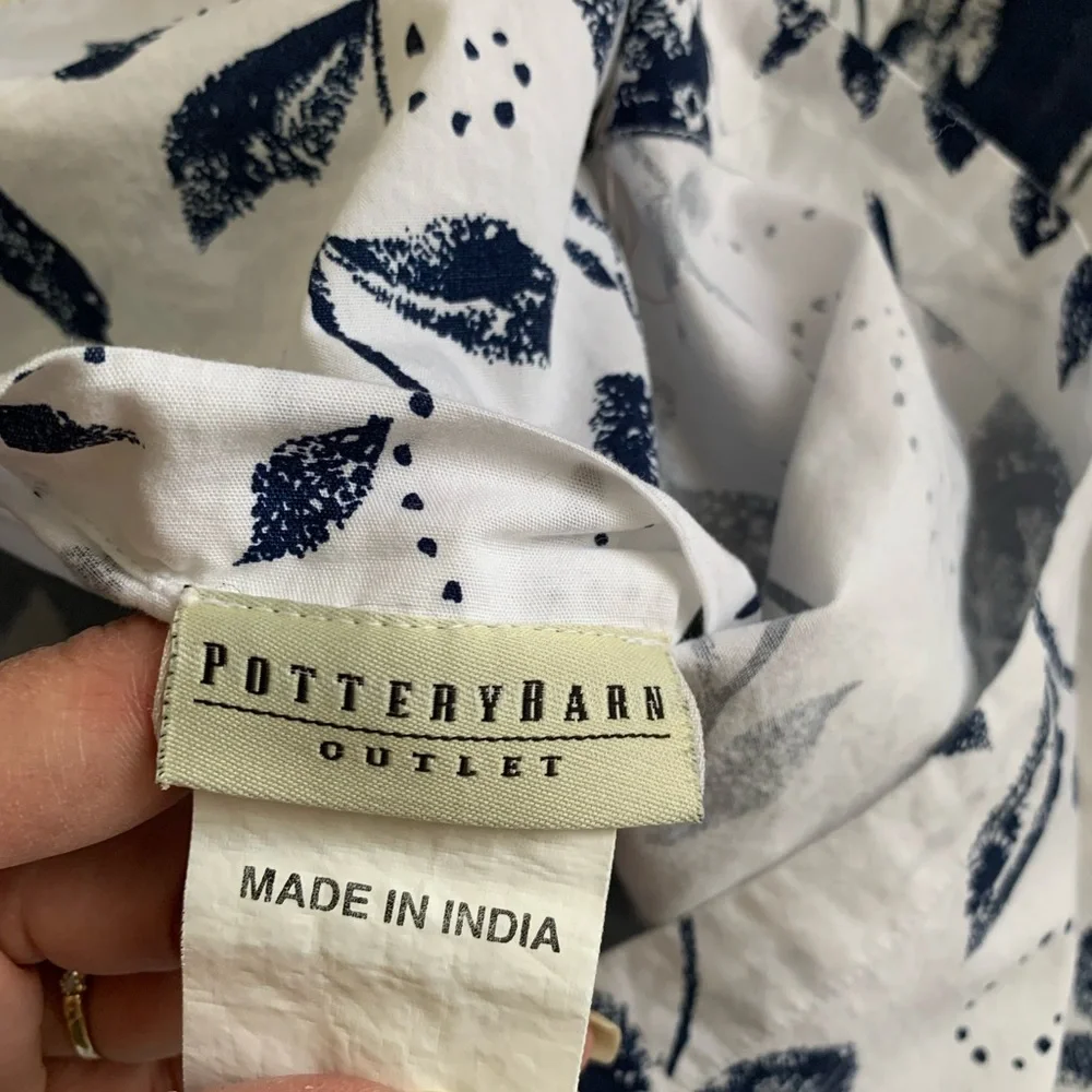 Pottery Barn Blue Floral pillow shams